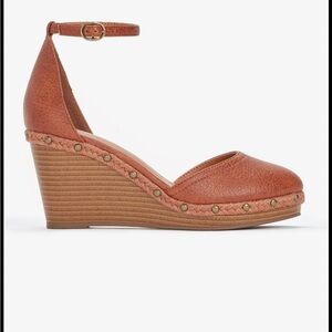 Maurices Tan Brown Ankle-Strap Wedge Sandal
